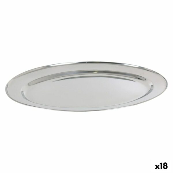 Kochschüssel Quttin Quttin Edelstahl Oval 40,5 x 26,5 cm (18 Stück)