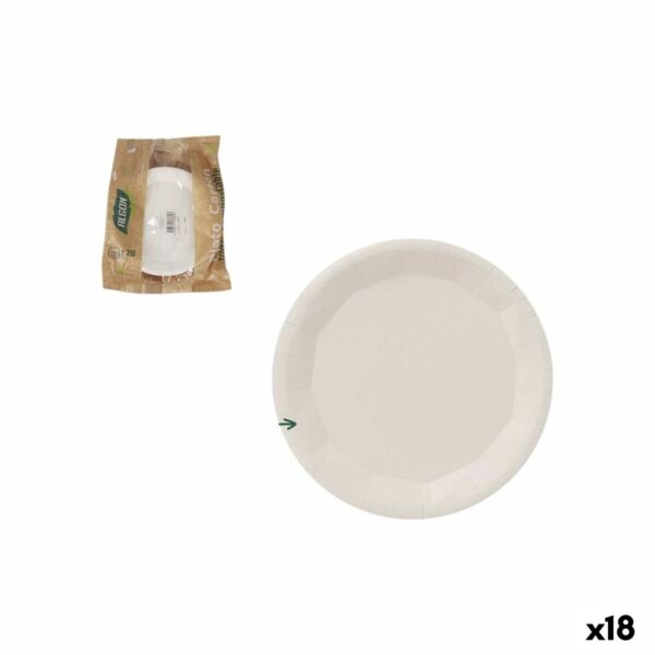 Geschirr-Set Algon Weiß 22 cm 25 Stücke (18 Stück)