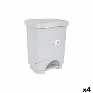 Mülleimer mit Pedal Tontarelli Idea Grau 24 L (4 Stück)