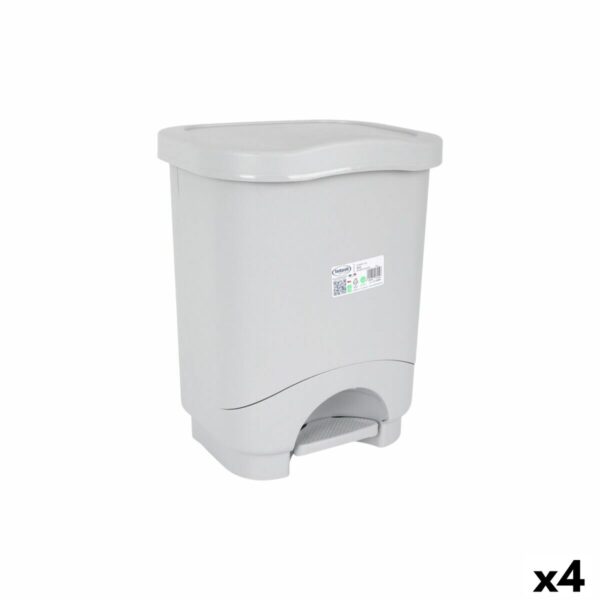 Mülleimer mit Pedal Tontarelli Idea Grau 24 L (4 Stück)