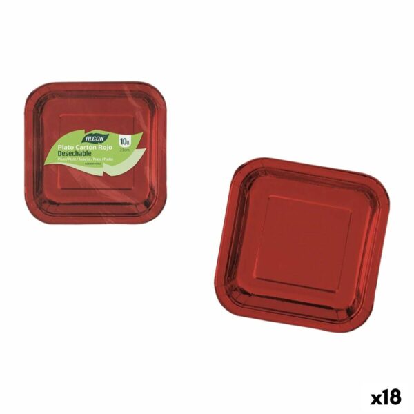 Geschirr-Set Algon Rot 23 cm 10 Stücke (18 Stück)