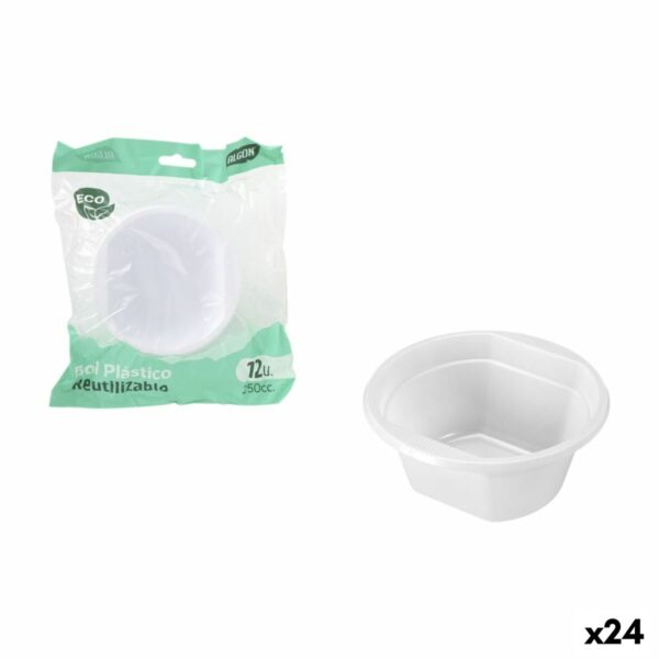 Satz für Appetithäppchen Algon Kunststoff 250 ml 12 x 12 x 5 cm 12 Stücke (24 Stück)