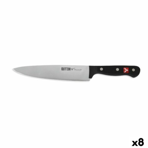 Küchenmesser Quttin SYBARITE Schwarz Silberfarben 20 cm (8 Stück)