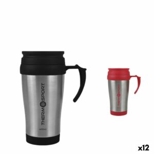 Thermobecher mit Deckel ThermoSport Travel Rot 400 ml (12 Stück)