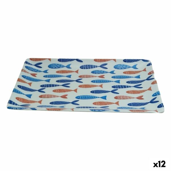 Tablett für Snacks La Mediterránea Fische 30 x 20 x 2,5 cm (12 Stück)