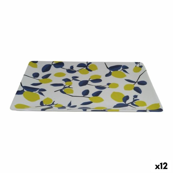 Tablett für Snacks La Mediterránea Zitronengelb 30 x 20 x 2,5 cm (12 Stück)