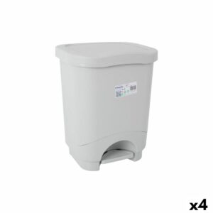 Mülleimer mit Pedal Tontarelli Idea Grau 18 L (4 Stück)