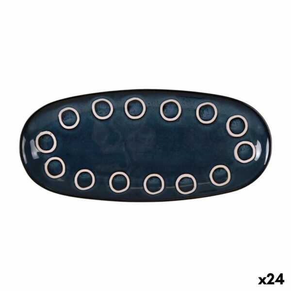 Kochschüssel La Mediterránea Almudena Blau Oval 29 x 13,5 x 2,4 cm (24 Stück)