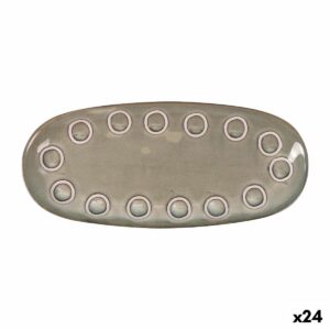 Kochschüssel La Mediterránea Almudena Grau Oval 29 x 13,5 x 2,4 cm (24 Stück)