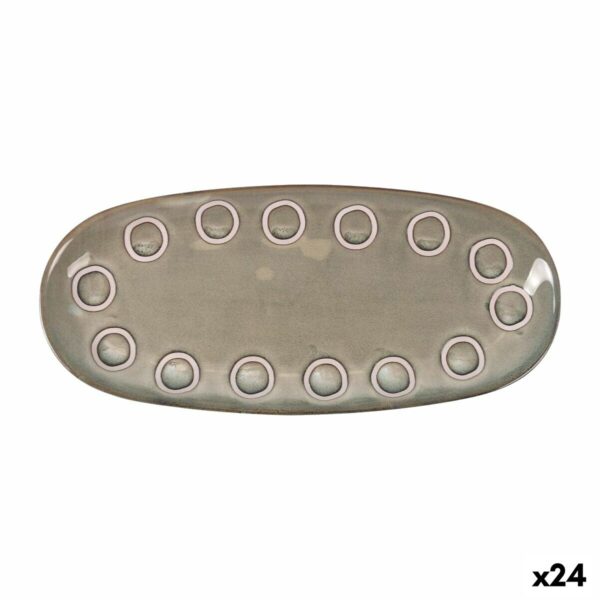 Kochschüssel La Mediterránea Almudena Grau Oval 29 x 13,5 x 2,4 cm (24 Stück)