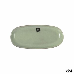 Kochschüssel La Mediterránea Macarella green Oval 25 x 12 x 2,2 cm (24 Stück)