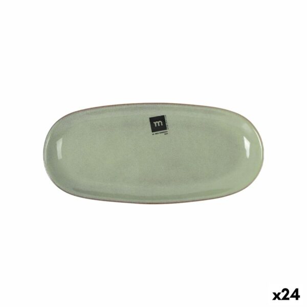 Kochschüssel La Mediterránea Macarella green Oval 25 x 12 x 2,2 cm (24 Stück)