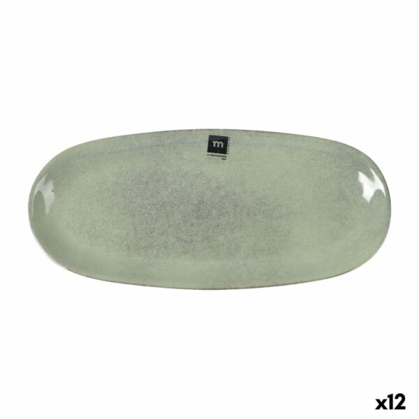 Kochschüssel La Mediterránea Macarella green Oval 33 x 14,8 x 2,7 cm (12 Stück)
