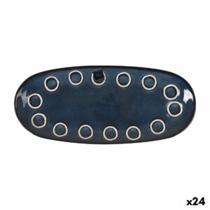 Kochschüssel La Mediterránea Macarella blue Oval 29 x 13,5 x 2,4 cm (24 Stück)