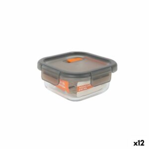Lunchbox hermetisch MasterChef Grau Durchsichtig karriert 530 ml (12 Stück)