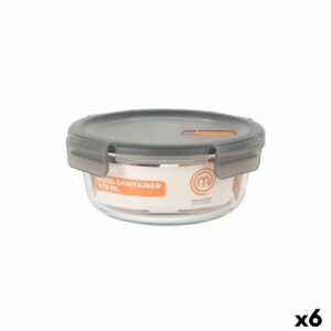 Lunchbox hermetisch MasterChef Grau Durchsichtig kreisförmig 970 ml (6 Stück)