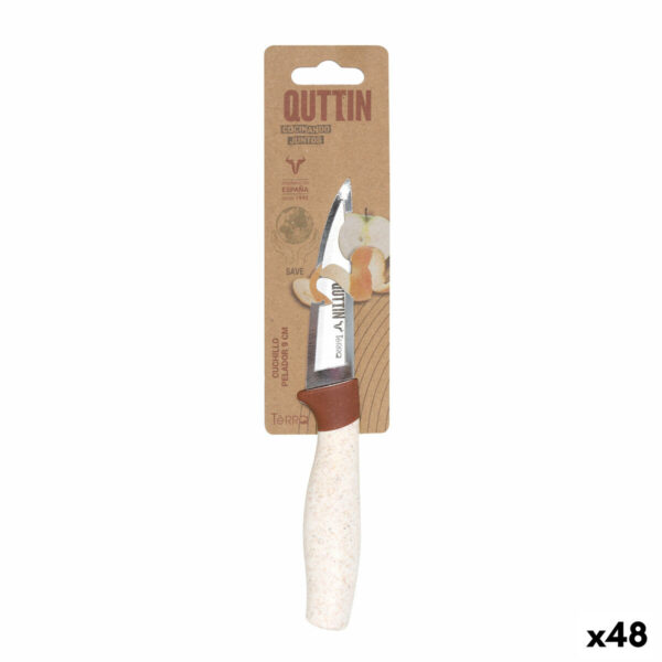 Schälmesser Quttin Terra Braun Silberfarben Edelstahl 9 cm (48 Stück)