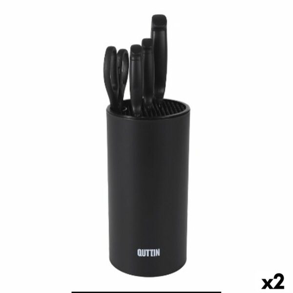 Küchenmesserset und Halterung Quttin Nero 5 Stücke (2 Stück)