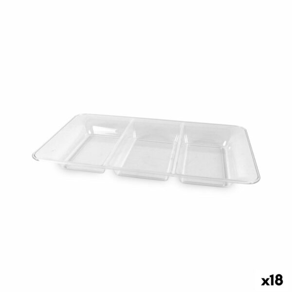 Tablett für Snacks Algon rechteckig 36 x 23 cm (18 Stück)