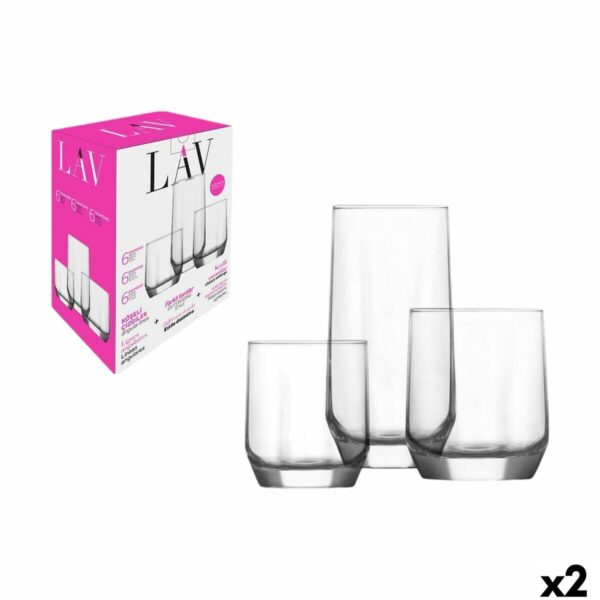 Gläserset LAV Diamond 310 ml 385 ml 215 ml 18 Stücke (2 Stück)