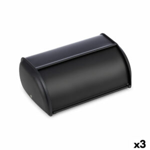 Brotkorb Quttin Schwarz Metall 43,5 x 27,5 x 18,5 cm (3 Stück)