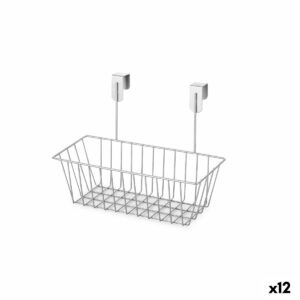 Mehrzweckkorb Confortime Grau Metall 28 x 15 x 21 cm (12 Stück)