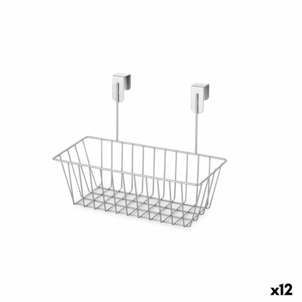 Mehrzweckkorb Confortime Grau Metall 28 x 15 x 21 cm (12 Stück)