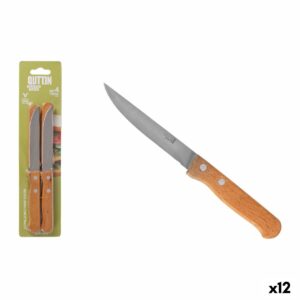 Küchenmesser Quttin Natura Braun Silberfarben Edelstahl 10,5 cm 4 Stücke (12 Stück)