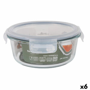 Lunchbox hermetisch Santa Clara Durchsichtig Ø 17 cm 0,9 l (6 Stück)