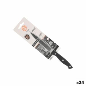 Küchenmesser MasterChef Schwarz Silberfarben 12 cm Mehrzweck (24 Stück)