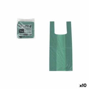 Wiederverwendbare Tasche Inde grün 35 x 50 cm (10 Stück)