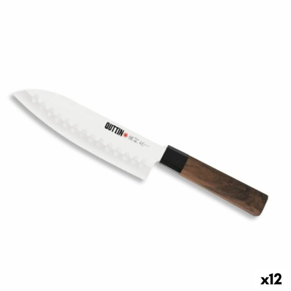 Küchenmesser Quttin SANTOKU Takamura Braun Silberfarben 17 cm (12 Stück)