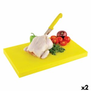 Schneidebrett Gelb 40 x 40 x 4 cm (2 Stück)