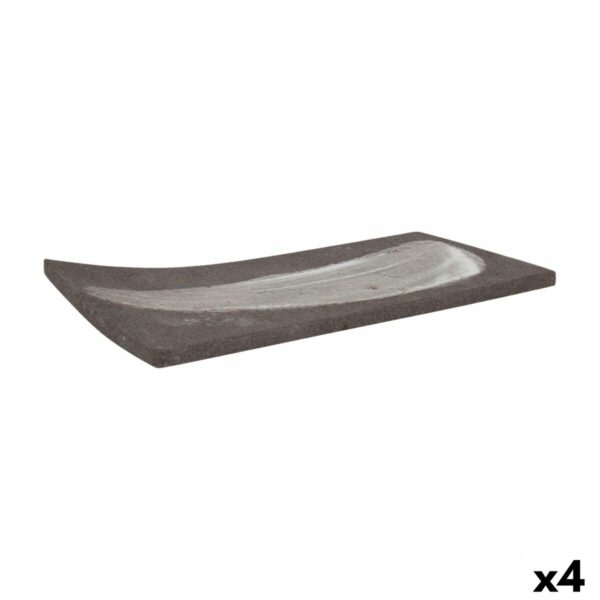 Tablett für Snacks Krakatoa rechteckig 30 x 35 cm (4 Stück)