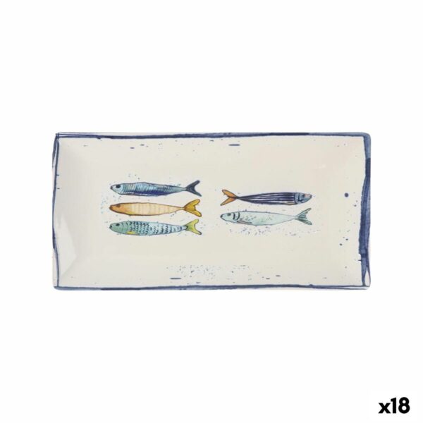Kochschüssel La Mediterránea Peixe rechteckig Fische 30 x 15 x 2 cm (18 Stück)
