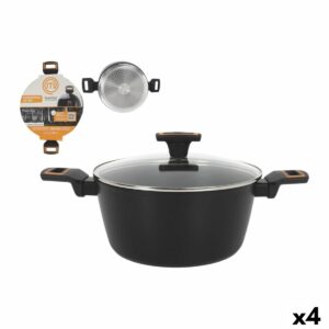 Topf mit Deckel MasterChef 28 cm 2,5 mm (4 Stück)
