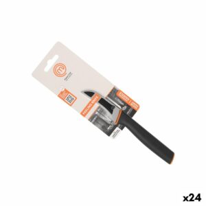 Schälmesser MasterChef Schwarz Silberfarben Edelstahl 7,5 cm (24 Stück)