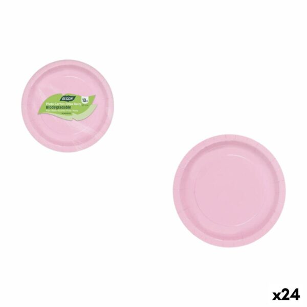 Geschirr-Set Algon Rosa 20 cm 10 Stücke (24 Stück)