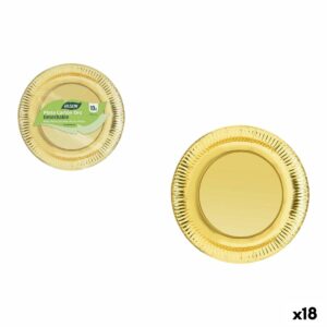 Geschirr-Set Algon Gold 23 cm 10 Stücke (18 Stück)