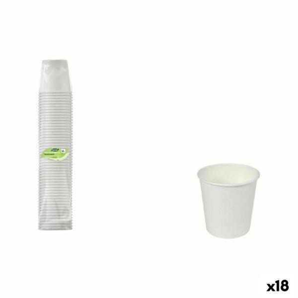 Gläserset Algon Weiß 80 ml 50 Stücke (18 Stück)