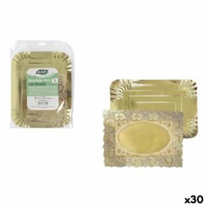 Tablett für Snacks Algon rechteckig 22 x 28 cm (30 Stück)