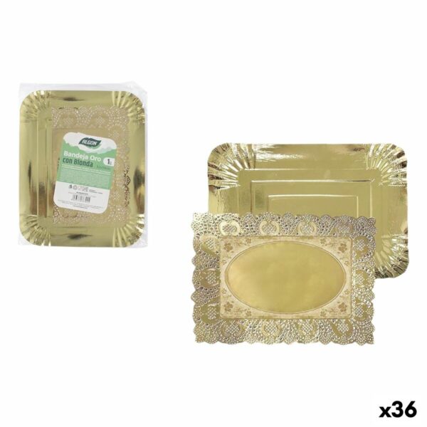 Tablett für Snacks Algon rechteckig 32 x 39 cm (36 Stück)