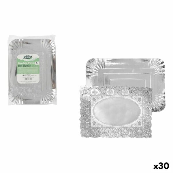 Tablett für Snacks Algon rechteckig 25 x 35 cm (30 Stück)