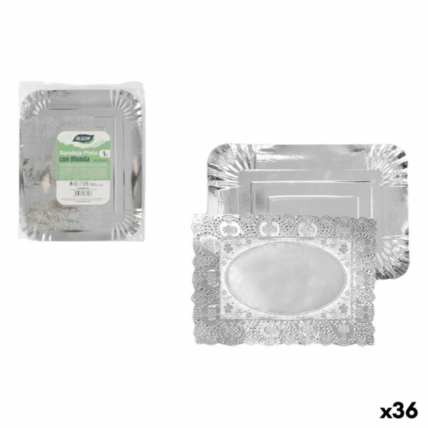 Tablett für Snacks Algon rechteckig 32 x 39 cm (36 Stück)