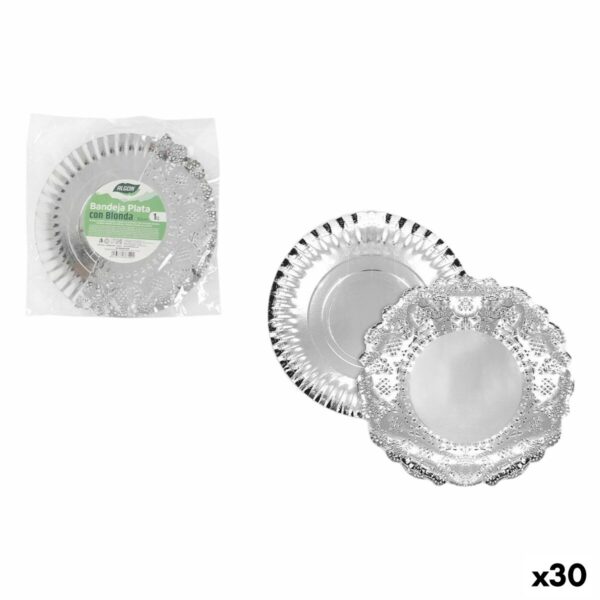 Tablett für Snacks Algon rund 30 cm (30 Stück)