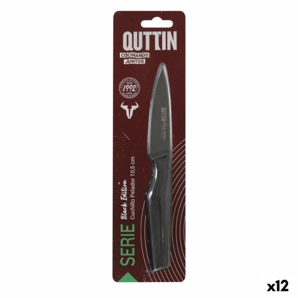 Schälmesser Quttin Black Edelstahl 9 cm (12 Stück)