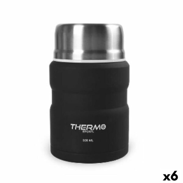 Thermoskanne für Lebensmittel ThermoSport Schwarz Stahl 500 ml (6 Stück)