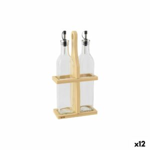 Gewürzset Quttin Braun Durchsichtig Glas Bambus 0,5 L 2 Stücke (12 Stück)