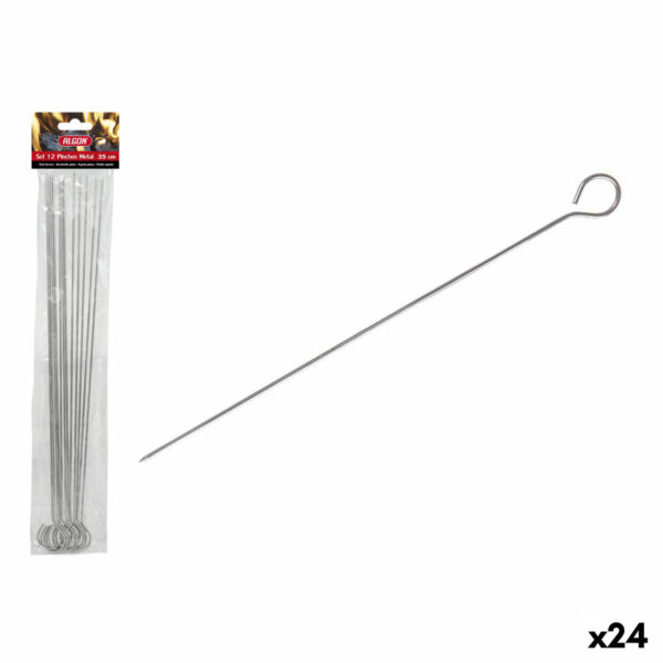 Grillspieß-Set Algon Metall 35 cm 12 Stücke (24 Stück)