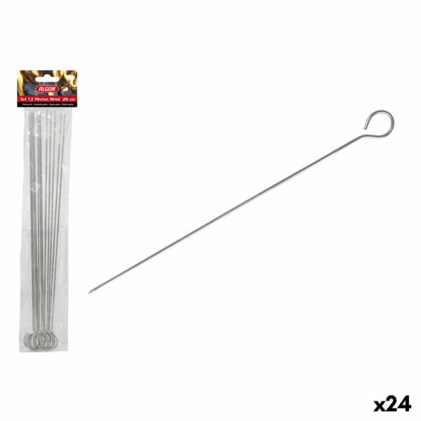Grillspieß-Set Algon Metall 25 cm 12 Stücke (24 Stück)